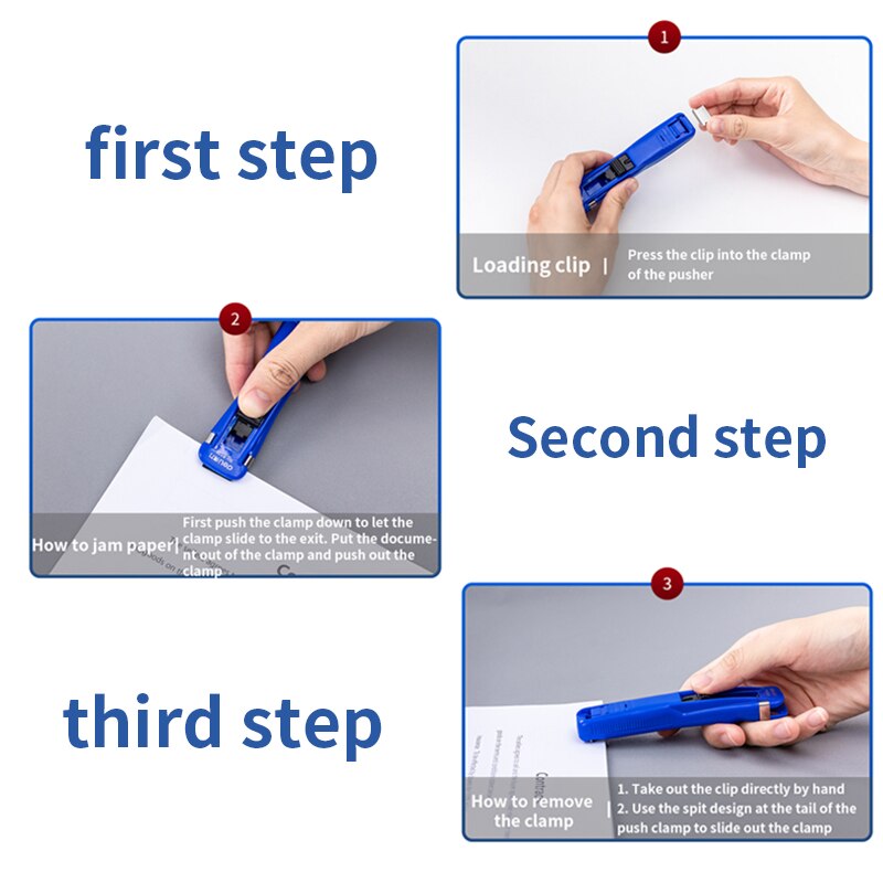 Deli Push clamp Binding file Paper Clip tool Pocket clip Holder Elliot folder Folder Test paper folder No tail ticket holder