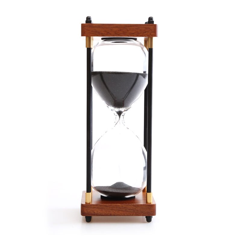 RETRO HOURGLASS TIMER DESKTOP 30 MINUTES HOURGLASS CHILDREN'S BIRTHDAY HOME DECORATION ACCESSORIES HOURGLASS SAND TIMERS: Black