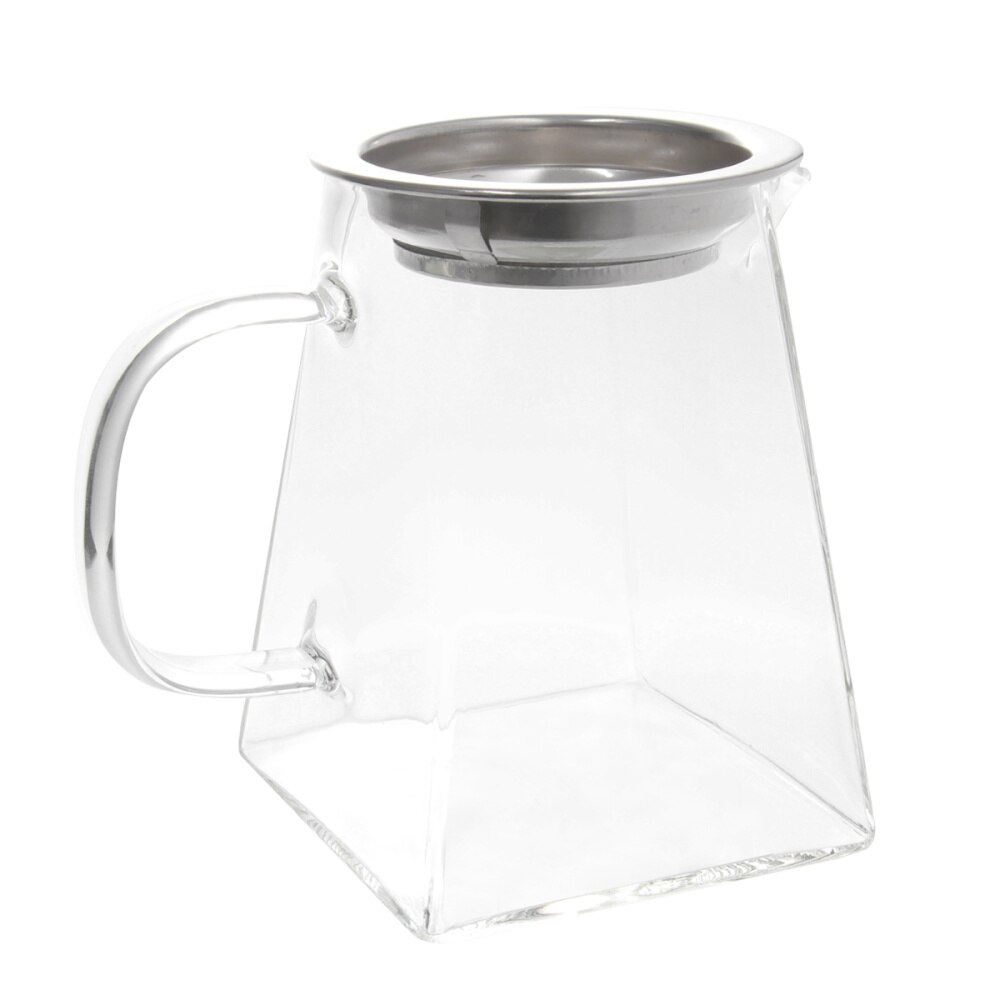 1Pc Vierkante Glas Water Fles Eenvoudige Glas Cup Dubbel Glas Koffie Mok Voor Office Home (500Ml)