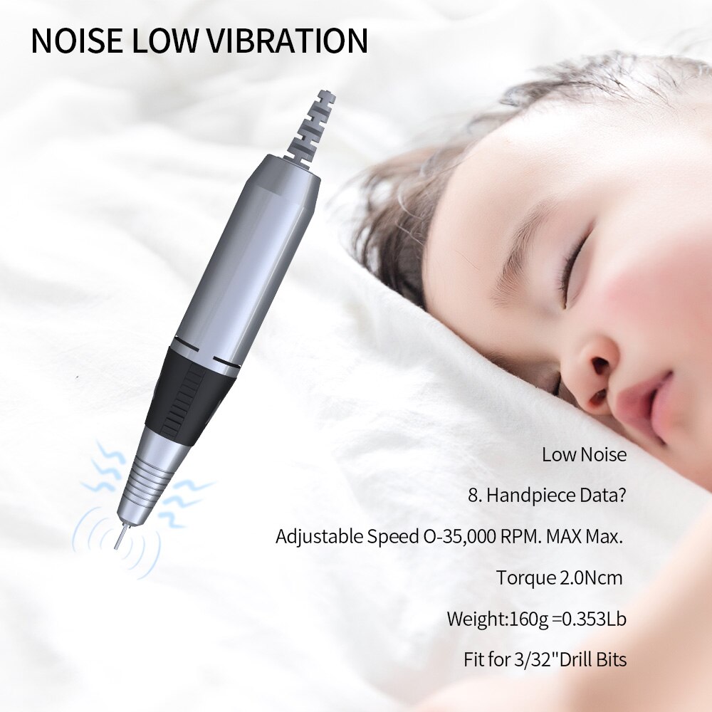 Professionele Elektrische Nagel Boor Machine Accessoires 32W 35000Rpm Nagelvijl Manicure Cutters Nail Boor