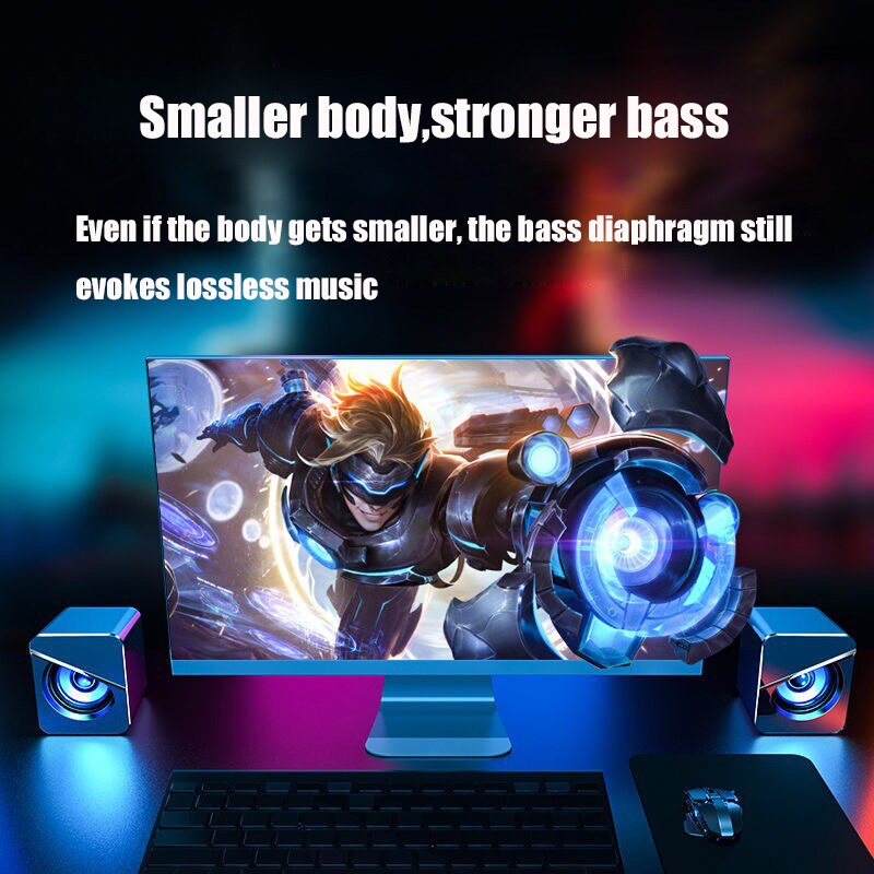 Computer Speakers USB AUX Wired Input Mini PC Speaker for Laptop Desktop Phone Audio Multimedia Loudspeaker