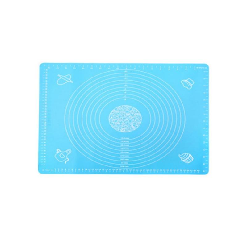 6 Kleuren 50*40Cm Siliconen Kneden Mat Antislip Non-stick Food Grade Siliconen Bakken Mat herbruikbare Milieuvriendelijke Keuken Gereedschap: 1PC Blue