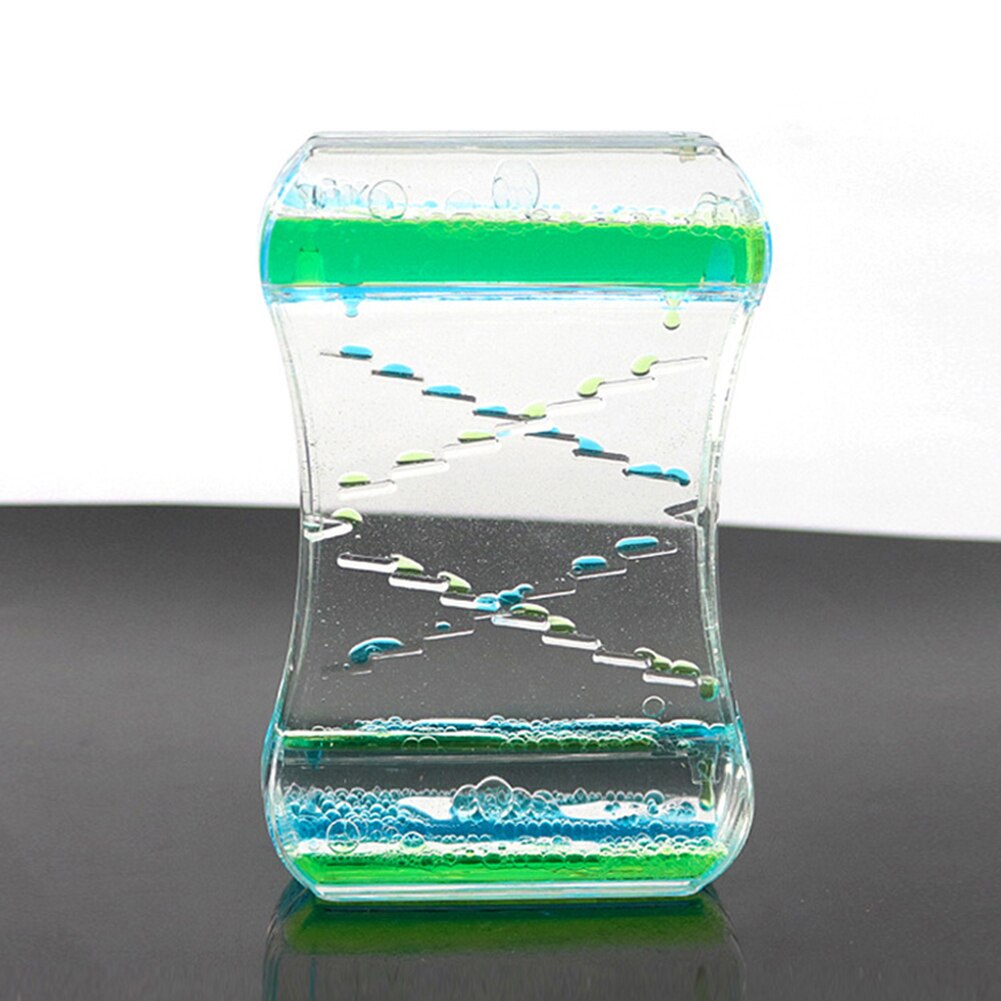 Square Slide Mixed Floating Oil Liquid Motion Hourglass Timer Sensory Toy