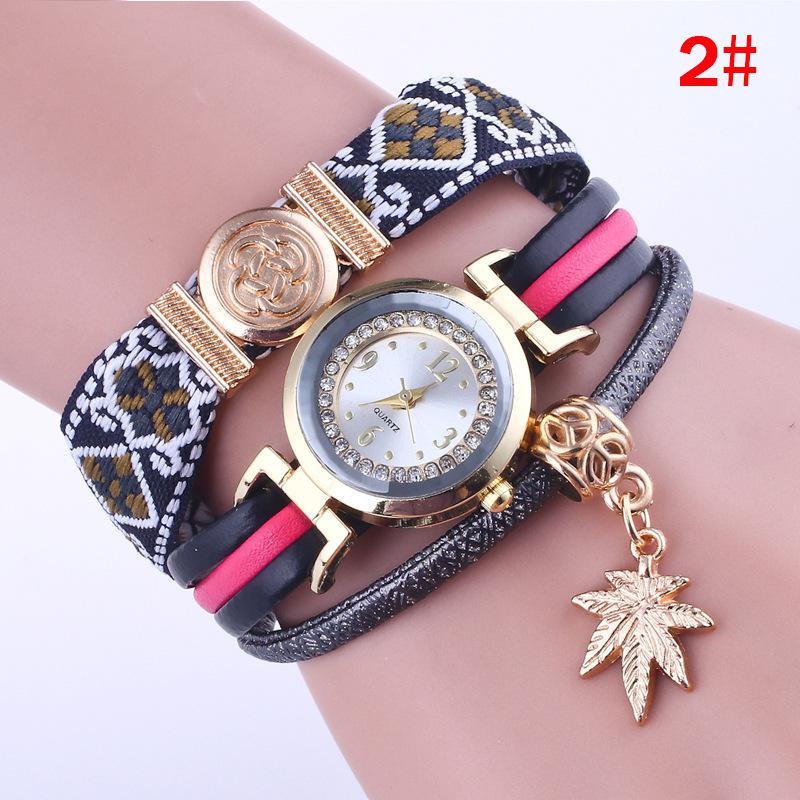 Antikke armbåndsure kvinder læderkjole armbåndsure kvinders quartz ur dameur orologio donna: 2