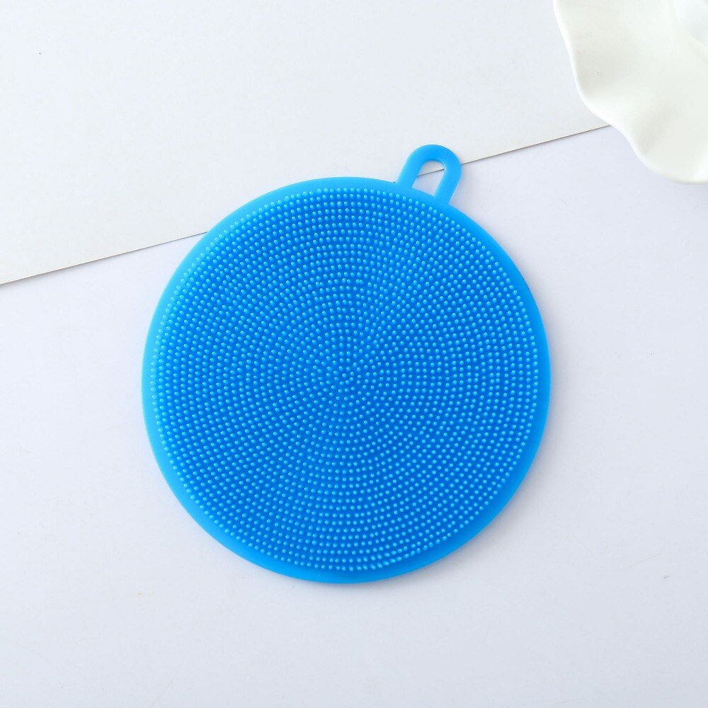 Esponja de silicona antibacteriana para platos, cepillo de limpieza para frutas y verduras, soporte para ollas, 1 unidad, 0794
