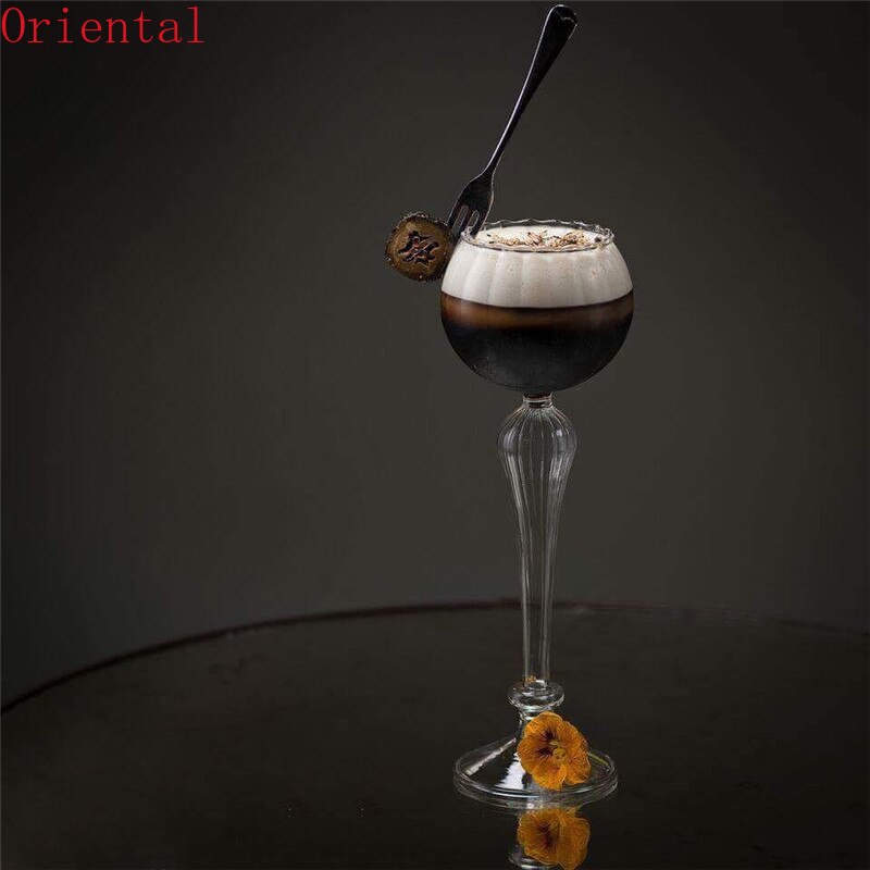 Wine Whiskey Copita Glass Decor Glass Candle Holder Candlestick Light Goblet Flower Coffee Shop Bar Cup