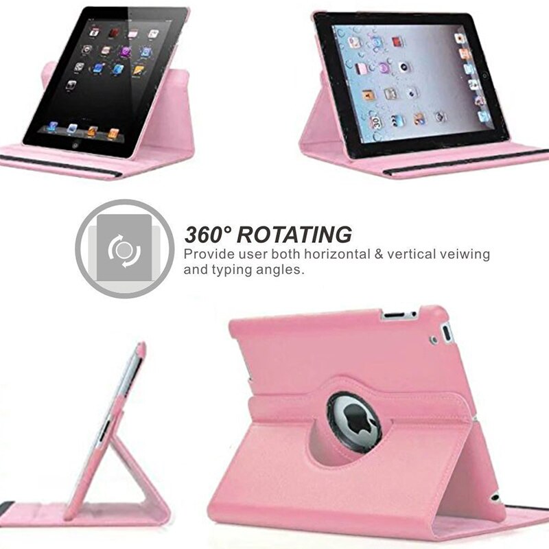 360 stopni obracanie PU skórzane etui z klapką dla iPad Mini 1 2 3 stojak uchwyt przypadki inteligentny Tablet Case A1432 A1454 A1600 A1490
