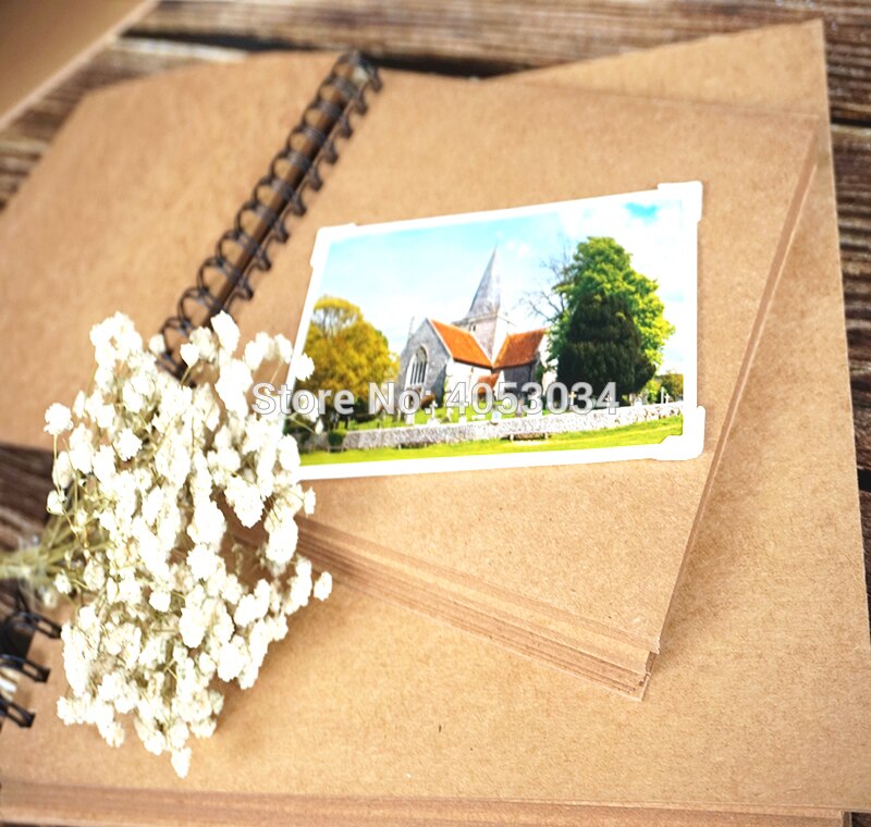 98 pages Wedding Guestbook // Kraft Scrapbook Album // Spiral Bound Photo Album
