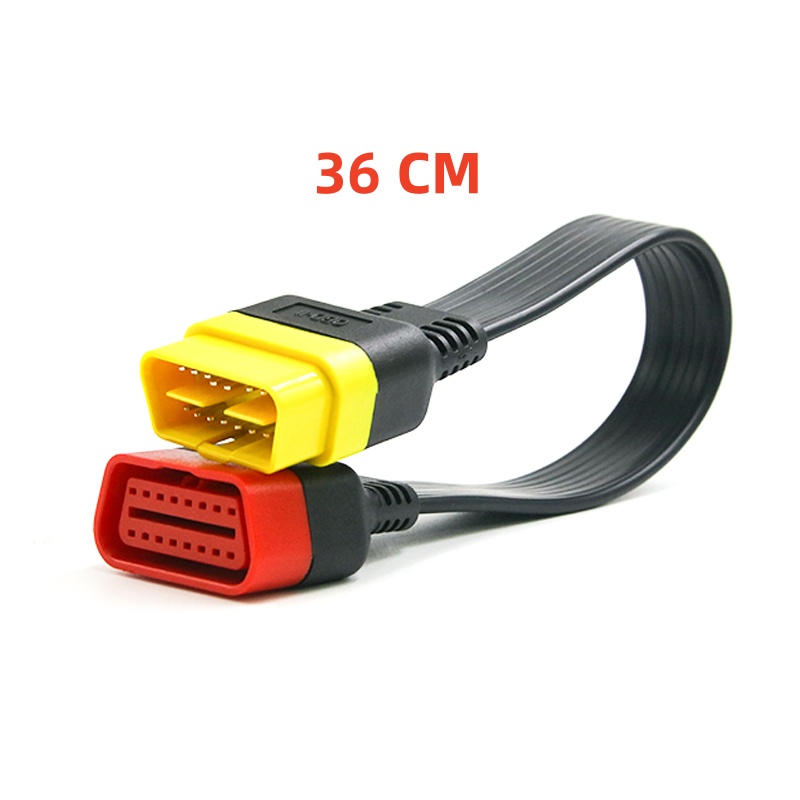 J1962 OBD-Verlängerungskabel X431 Flachband, komplett 16-polig, Stecker auf Buchse, automatischer Diagnose-Adapter, 36 cm, für Thinkdiag oder Easydiag: Default Title