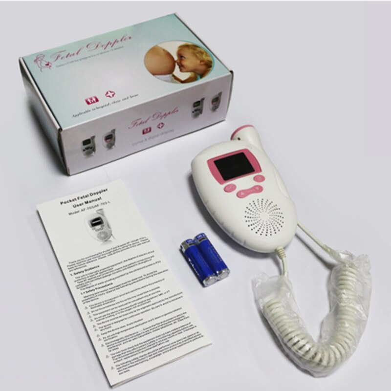 1.7 Inches Foetale Hartslag Draagbare ABS Hars Doppler Ultrasoon Geluid Foetale Hartslag Zwangere Vrouwen Thuis Kleur/LED screen