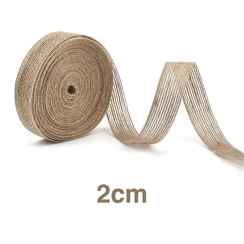 10M/Roll Jute Jute Rollen Hessische Lint Met Kant Vintage Rustieke Bruiloft Decoratie Party DIY Ambachten Kerstcadeau verpakking: Black