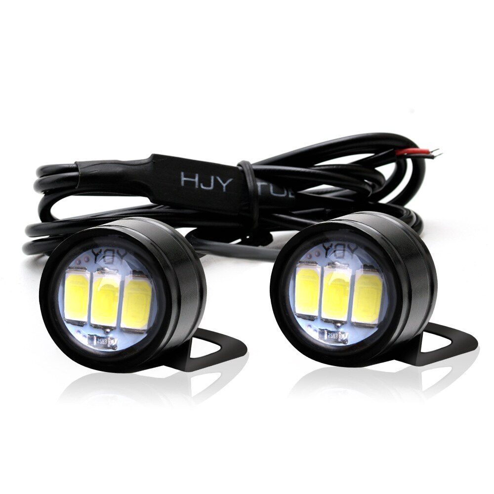 Lámpara de ojo de halcón para motocicleta, 2 uds., lámpara de fuego fantasma, información de componente, Pedal de halcón, LED, lámpara de Flash para espejo, 12V: blue