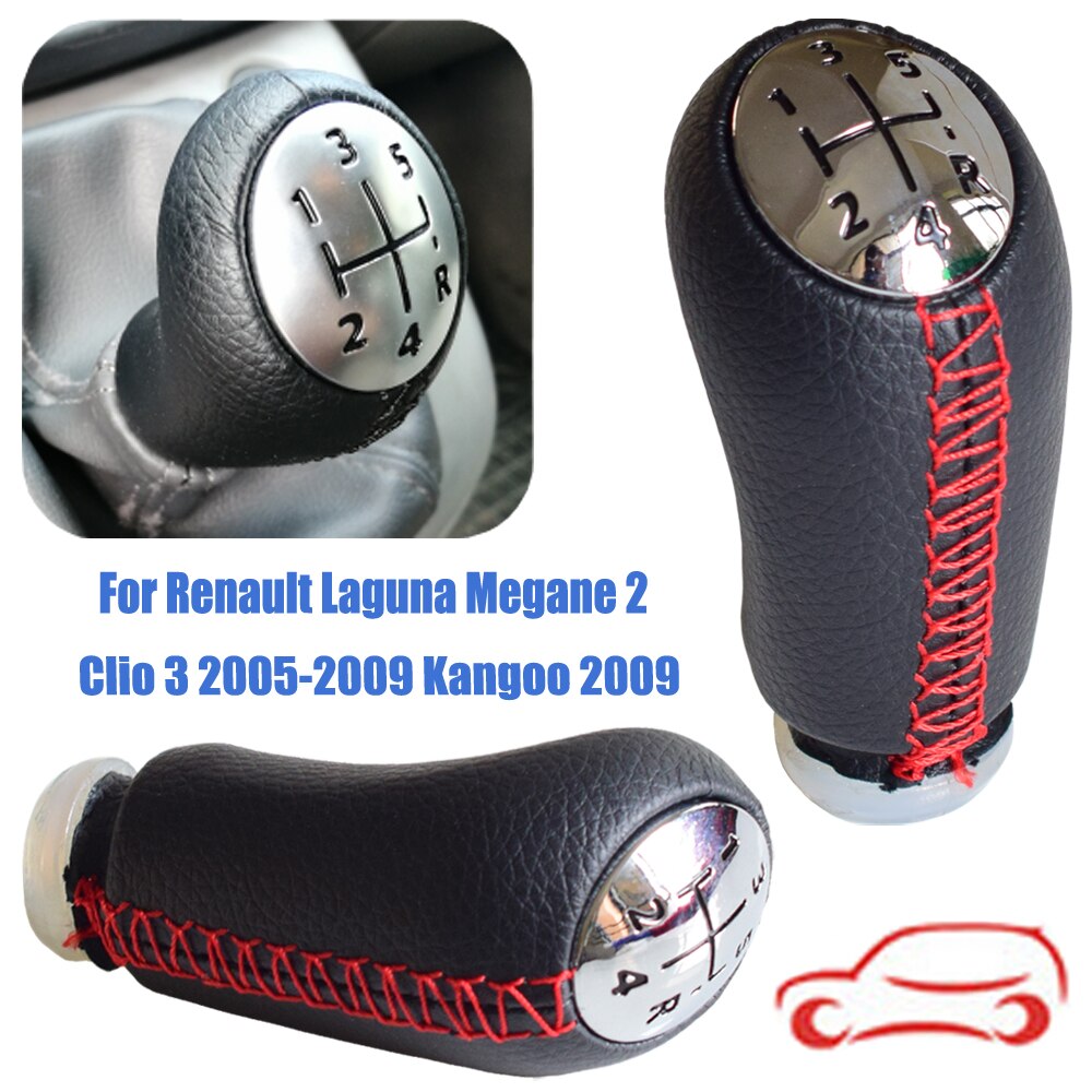 Voor Renault Laguna Megane 2 Clio 3 2005 Kangoo Handleiding 5 Speed Auto Pookknop Hendel handbal Chrome/Mat Zilver