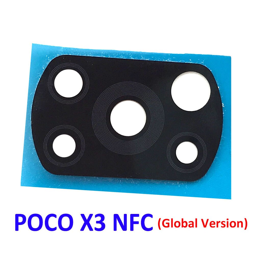 100% Original Camera Glass For Xiaomi Poco X3 NFC Poco M3 X3 Pro GT Poco F3 5G Rear Back Camera glass Lens With Glue Adhesive