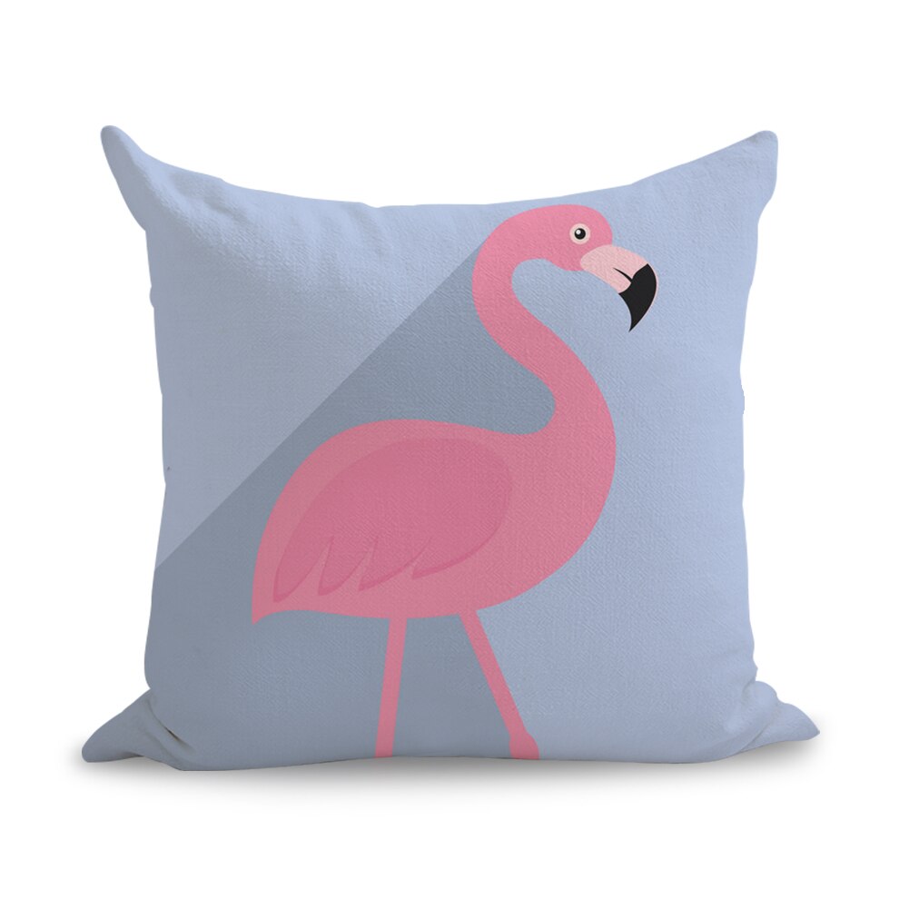 Pink flamingo geometrisk mønster pude euro betræk dekorativ massager dekorative puder boligindretning: Grøn