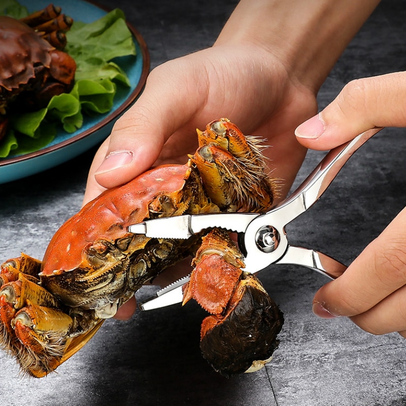 Seafood Tool Sets Crab Crackers Picks Spoons Set Stainless Steel Crab Peel Shrimp Tool Lobster Clamp Pliers Clip Pick Set