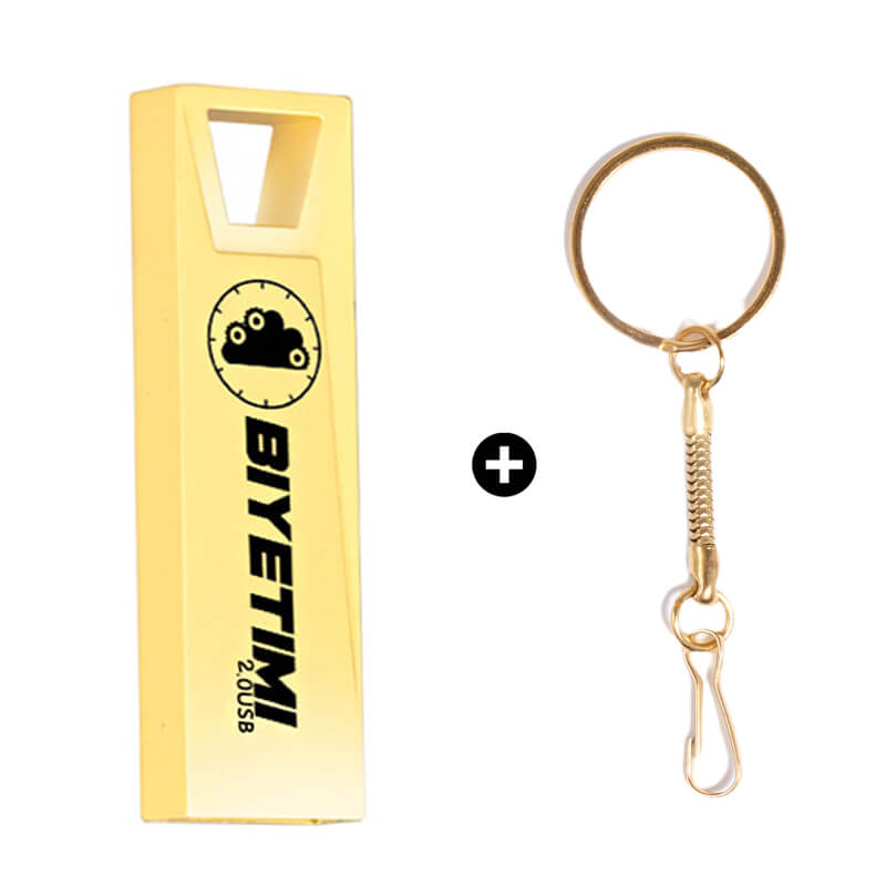 Memoria Usb BIYETIMI de 8 GB, 16 GB, 32 GB, 64 GB, memoria usb 2,0: 8 GB / Dorado