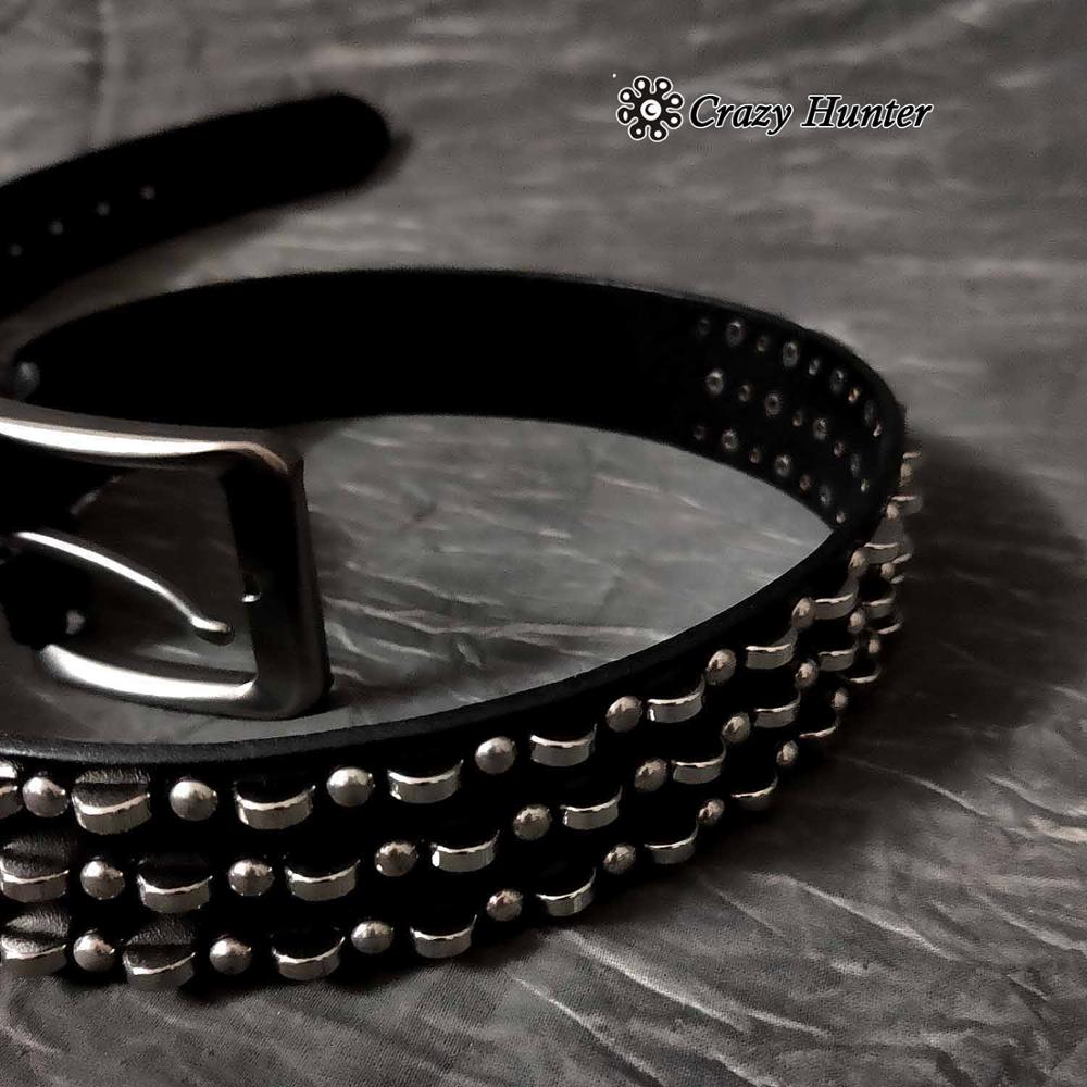 Punk Rock Studded 38MM Width Cool Men Leather Belt Waistband