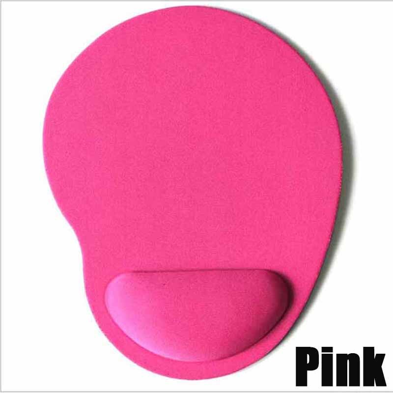 Mouse Pad Wrist Protect Optical Trackball PC Thicken Mouse Pad Soft Comfort Mouse Pad Mat Mice: Pink