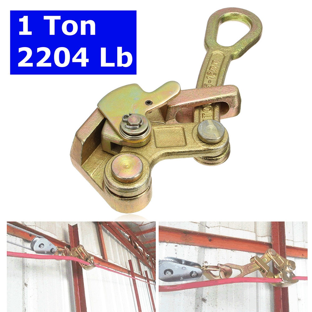 Serrage 1 tonne pince 2.5-16mm Mini câble métallique havre anti-dérapant électricité en acier au carbone mâchoire outil câble poignée tirant