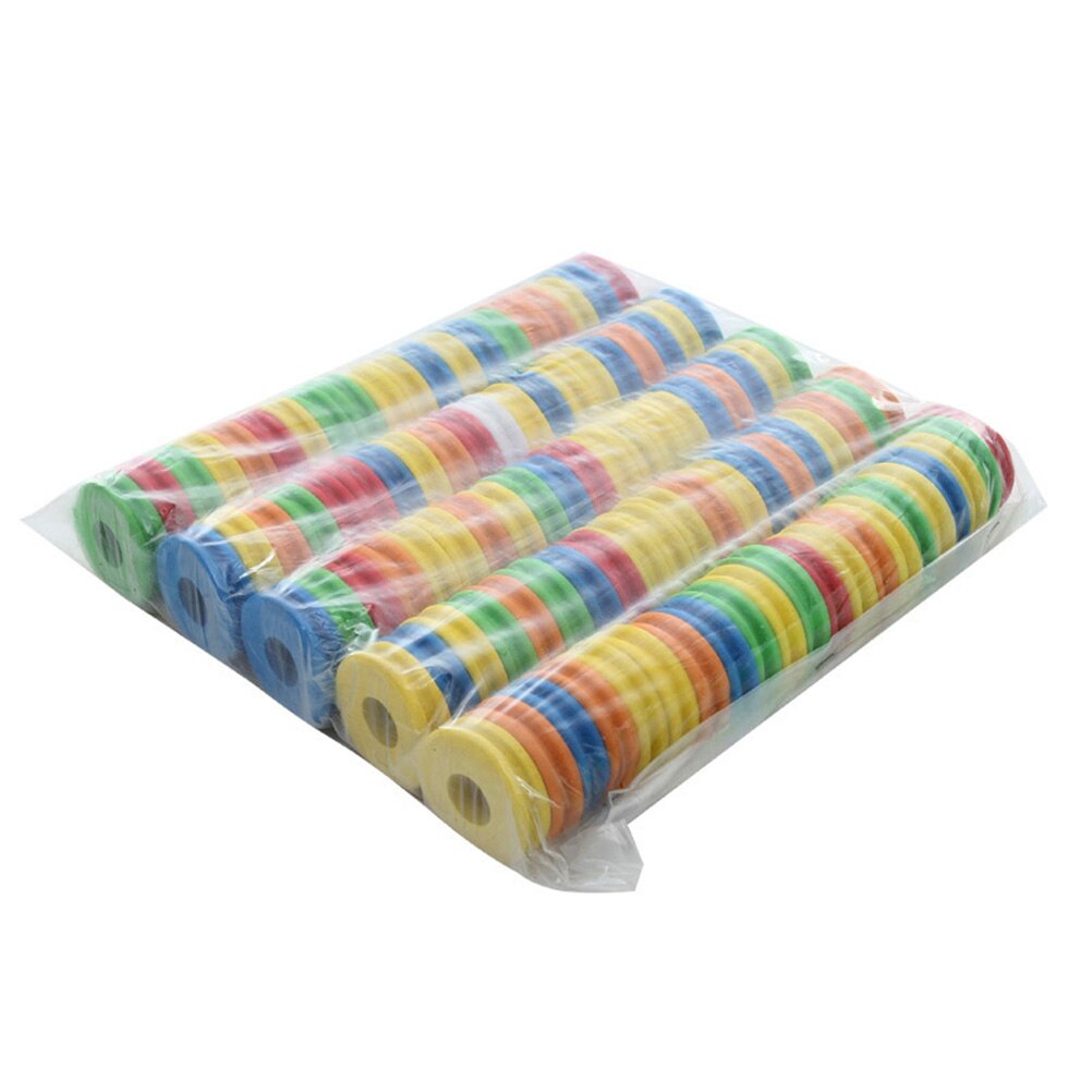 100pcs Foam Fishing Line Bobbin Spools Round Shape Fishing Line Reels Fishing Tackle Portable Bobbin Spools Fishing: Multicolor