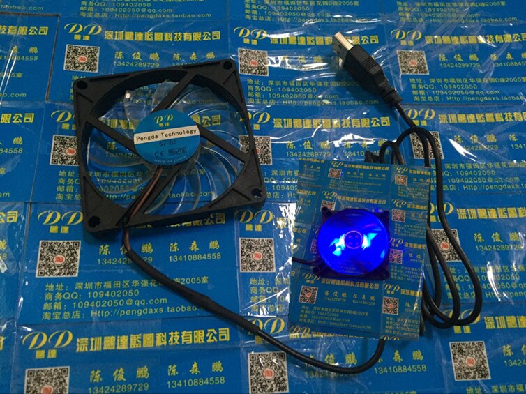 8015 80 MM 8 cm 80*80*15mm fan 5 V Stille ventilator met Blauwe Led USB Connector