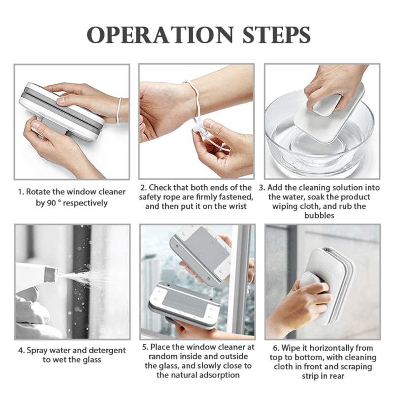 Magnetic Glass Wiper Wash Window Magnets Double Side Cleaning Magnetic Brush for Washing Windows Home Cleaner Tool