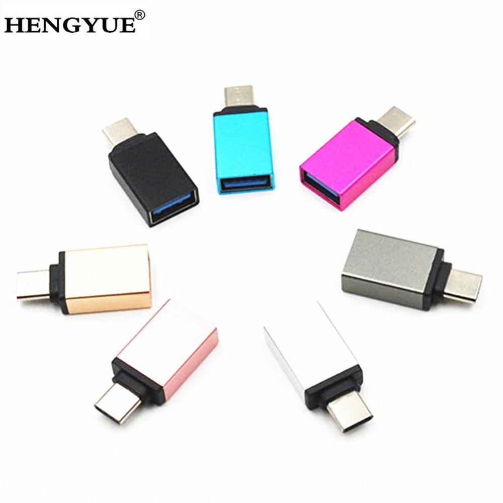 USB-C Type-C To USB OTG Mini Adapter 3.0 Converte For Samsung Galaxy Note8 High Speed certified Cell Phone Accessories Charger: Wholesale Mixedcolor