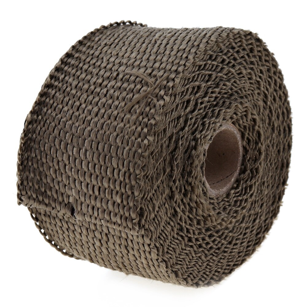 5m termisk udstødningsrør tape varmeisolerende wrap tape brandsikker stofrulle med holdbare stålbindere til bil 1 stk.