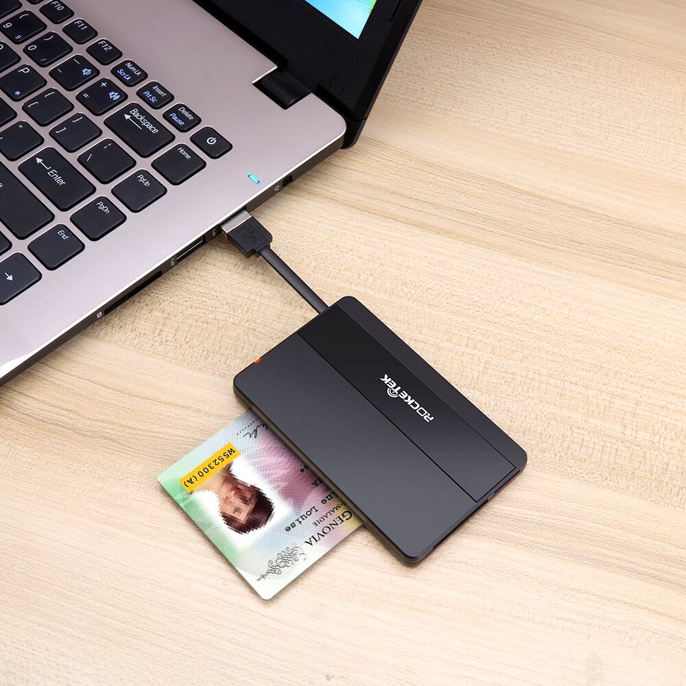 Rocketek USB 2.0 Smart Card Reader micro SD/TF memory ID Bank EMV electronic DNIE dni citizen sim cloner connector adapter