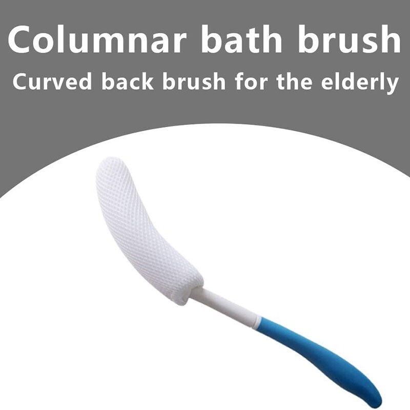 Terug Douche Borstel Bereikbare Body Borstel Met Antislip Handvat Lange Gebogen Douche Borstel Geschikt voor Ouderen Douche