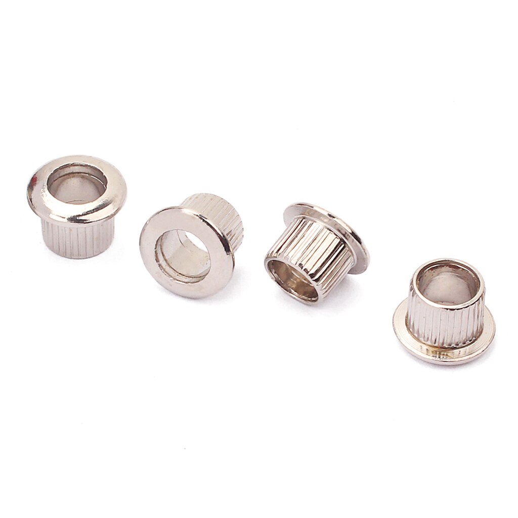 6 Pieces Metal Guitar Machine Head Tuning Peg Bushings Ferrules Nickel