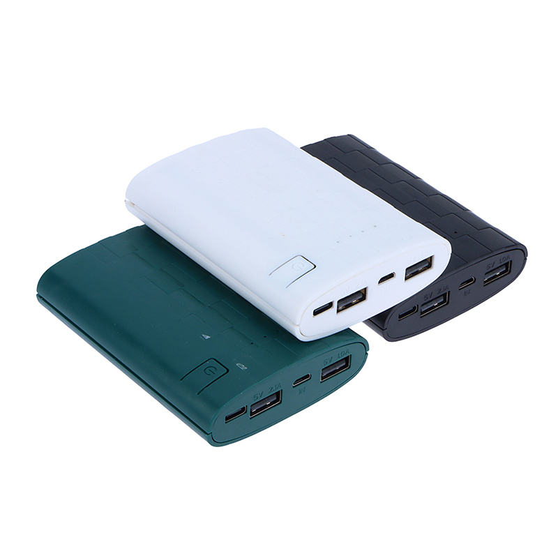 Carcasa vacía para batería de 3,7 V, 3 ranuras, 18650, cargador de Banco de energía, carcasa de carga, Mini carcasa de fuente de alimentación sin soldadura
