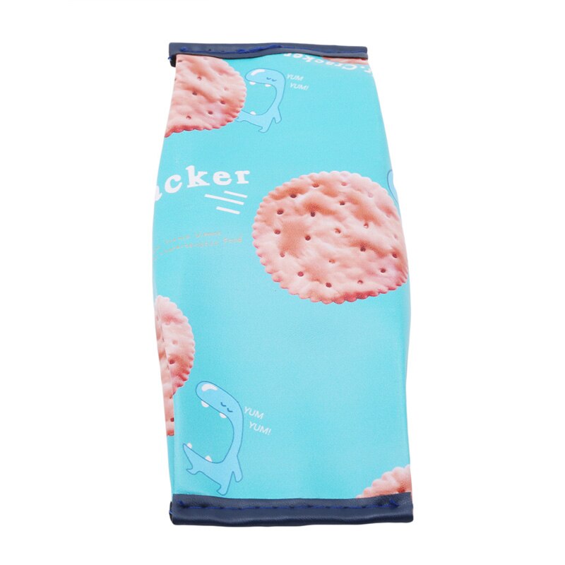 Kawaii macaron school etui meisjes chocolade cracker pu leren etui kinderen schoolbenodigdheden: Koekjes