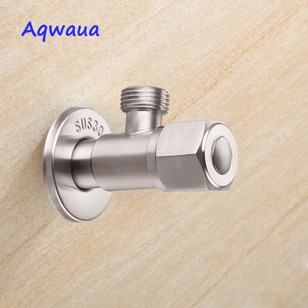 Aqwaua Toilet Angle Valve Faucet Angle Valve Stainless Steel Diverter Toilet Stop Valve Kitchen Accessories Bathroom Accessories