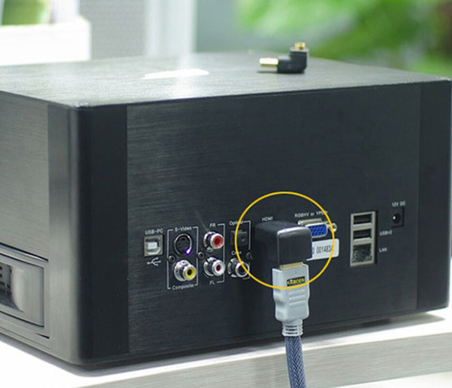 1pc hdmi 90 graus adaptador de ângulo direito hdmi 270 graus hdmi macho para fêmea hdmi cotovelo conector