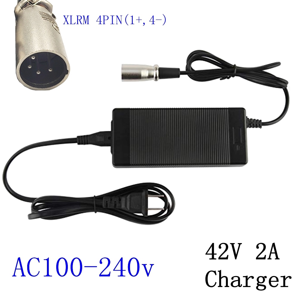 36v 42v 2a Electric Bicycle Lithium Battery Charger For 36v Lithium Battery With 4 Pin Xlr 7950