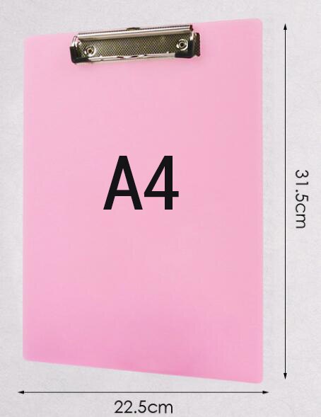 A4 A5 Transparent Plastic Clipboard Strong Clamping 100 Sheets Capacity: Pink