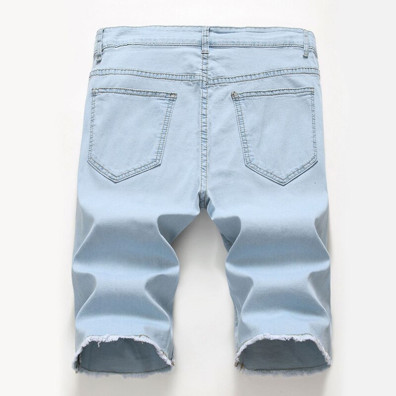 Maxulla denim korte gat jeans mannen Zomer jean denim Elastische shorts wassen patchwork denim mannelijke straat shorts Mla033