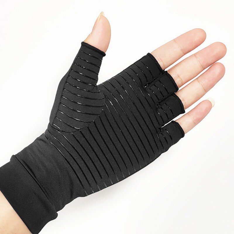 Men Women Elastic Compression Gloves Half Finger Indoor Sports Fitness Gloves Rehabilitation Training Arthritis Pressure Gloves
