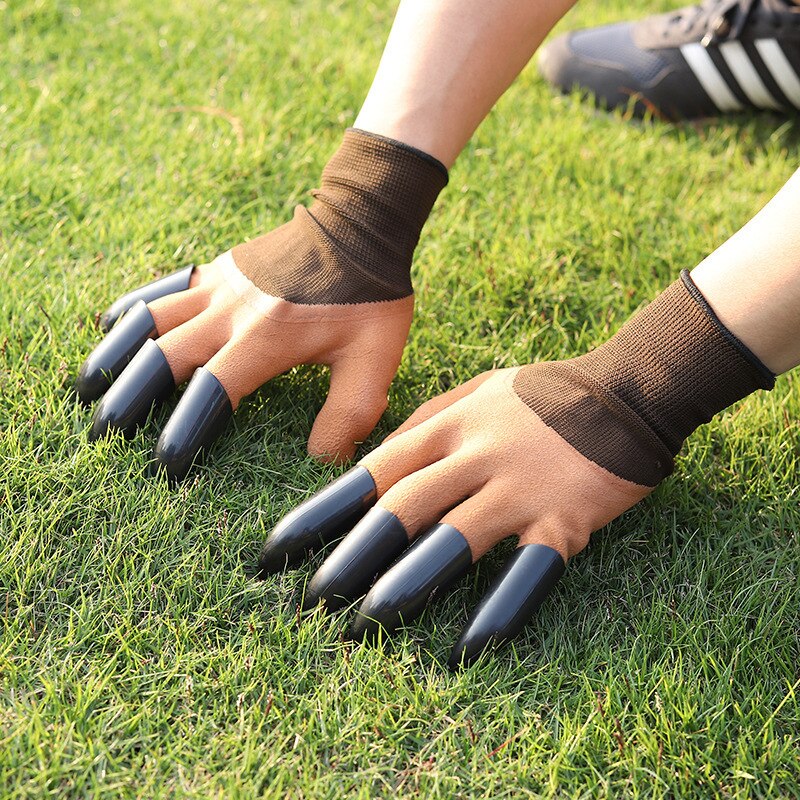 Guantes de jardín con garras de plástico ABS, manoplas de goma duraderas e impermeables para jardinería y jardín al aire libre