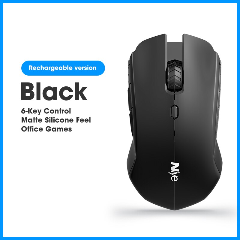 Niye Gaming Mouse Wireless Mouse Gamer Mute 1600 DPI Adjustable Computer Silent Click Wireless Mouse Home Office Desktop Mice