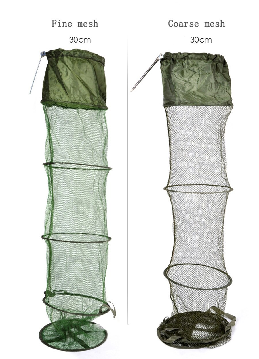 Riippuva liima kalansuojat pieni ja iso kala katkarapuverkko kokoontaitettava kalahäkki upotusverkot pitämään kalat elossa työkalu pesca 33cm*140cm