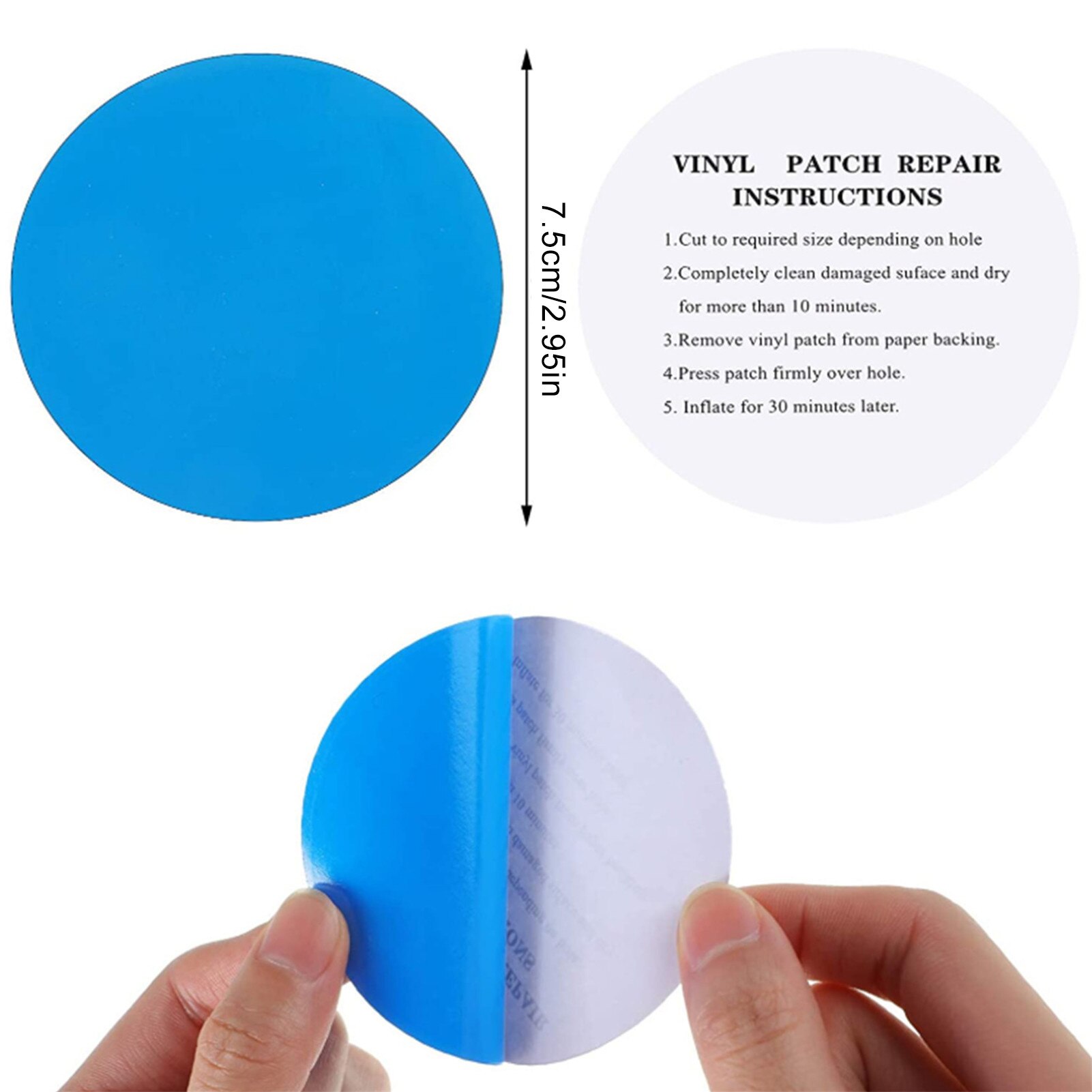 Self-Adhesive PVC Vinyl Repair Patch For Inflatable Swim Pool Water Toys Kayaks
