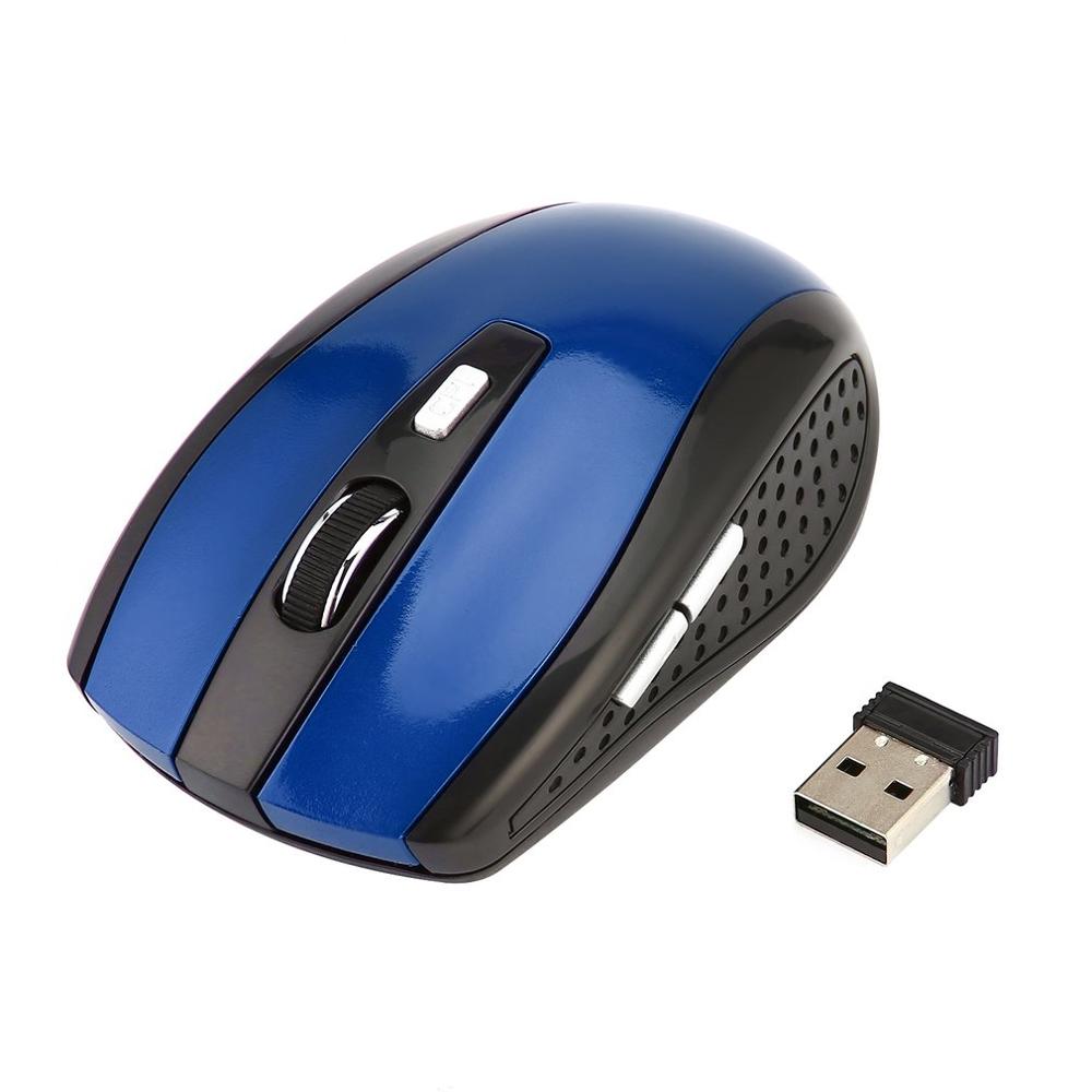 2.4GHz Wireless Mouse Portable Intelligent Gaming Mouse Optical Rolling Gamer Mice USB Receiver for PC Laptop Computer: blue
