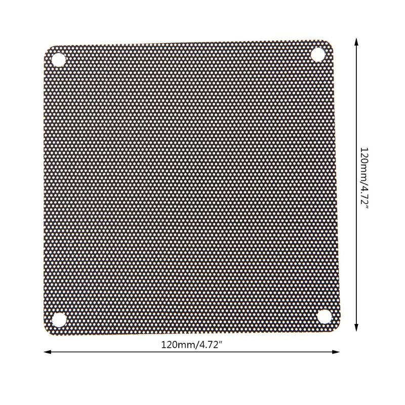 10 Uds., ventilador de PVC de 120MM, filtro antipolvo para PC, estuche a prueba de polvo, cubierta negra de malla para ordenador cortable