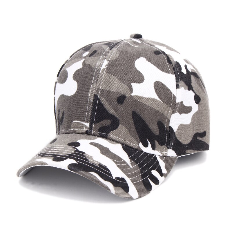 de camuflaje gorra de béisbol tapón de botín Casual al aire libre gorra deportiva con visera hacia atrás para hombres gorra mujer gorra: Gris