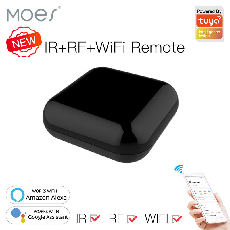 WiFi+RF+IR All-In-One Smart Universal Remote Controller, RF Appliances Tuya Smart Life App Voice Control Alexa Google Home use