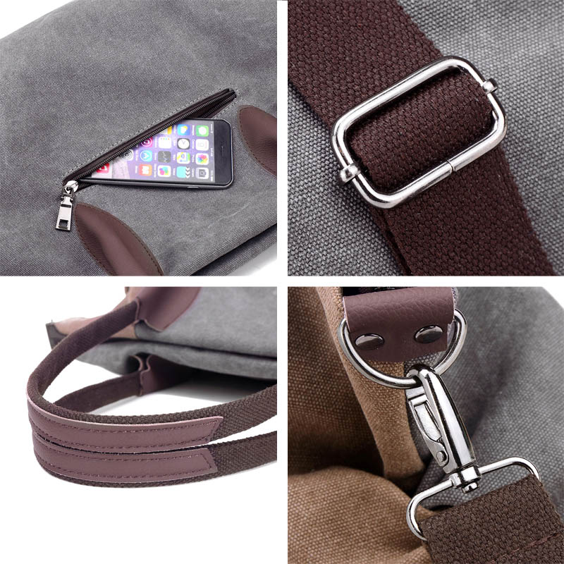 Bolso grande Casual para mujer, bolsos de lona, bolsos de hombro, bolso grande, bandolera, bolso de compras para mujer
