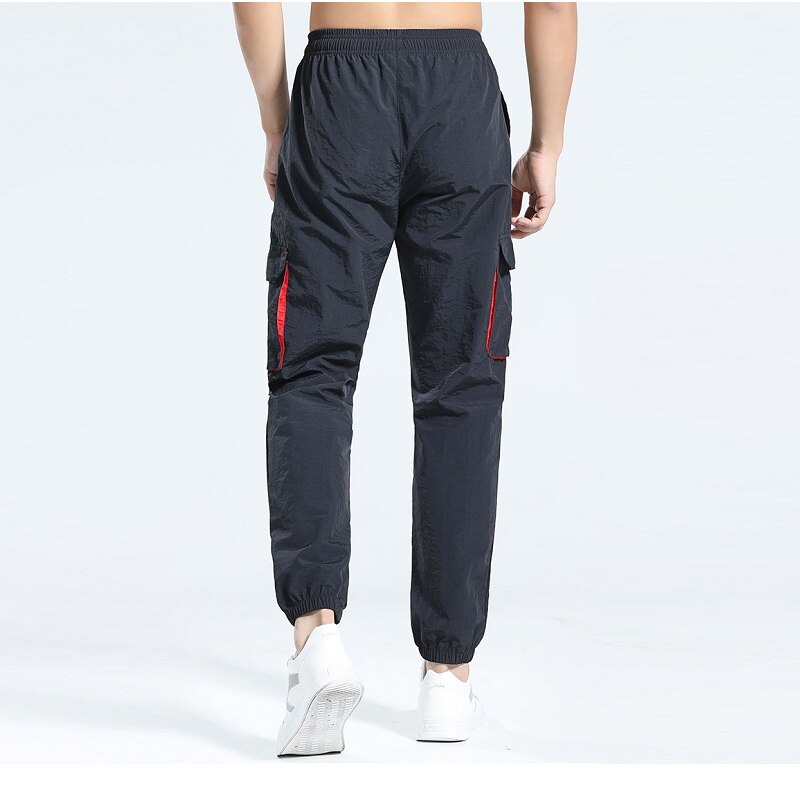 Sport Cargo Broek Mannen Multi-Pocket Functionele Sport Broek Jeugd Tij Geweven Casual Mannen Fitness Broek Jogger broek